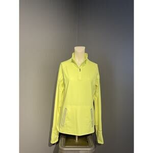 under armour long sleeve Pullover Shirt Women’s Size Xl Neon Green Thumb Holes